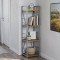 Етажерка 4/34 Ferrum-decor Серії Конект 120x34x28 сірий ДСП Дуб Артизан 16мм (FRD-104285)