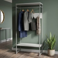 Вішалка модульна підлогова Ferrum-decor Треліс 14 180x90x38 сірий ДСП Біле 16мм (FRD-104355)