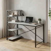 Комп'ютерний стіл Ferrum-decor Джек 75x120x60 Чорний ДСП Бетон (FRD-104385)