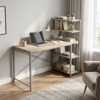 Комп'ютерний стіл Ferrum-decor Джек 75x140x60 Сірий ДСП Дуб Сан-Марино (FRD-104415)