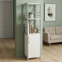 Етажерка 3/34 Ferrum-decor Серії Конект із тумбою 144x34x28 Сірий ДСП Біле (FRD-104435)