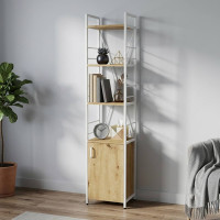 Етажерка 4/34 Ferrum-decor Серії Конект із тумбою 179x34x28 Білий ДСП Артизан (FRD-104475)