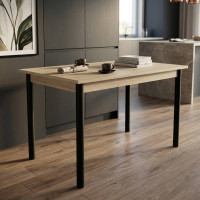 Стіл кухонний Ferrum-decor Беніта 75x120x60 Чорний ДСП Сонома 16мм (FRD-106273)