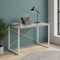 Стіл письмовий Дейв Ferrum-decor 750x1000x700 Білий метал ДСП Бетон 16 мм (FRD-106453)