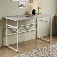 Стіл письмовий Раян Ferrum-decor 750x1000x700 Білий метал ДСП Бетон 32 мм (FRD-106493)
