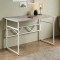 Стіл письмовий Раян Ferrum-decor 750x1000x700 Білий метал ДСП Бетон 32 мм (FRD-106493)