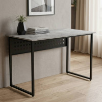 Стіл письмовий Майк Ferrum-decor 75x120x60 Чорний метал ДСП Бетон 16 мм (FRD-106513)