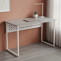 Стіл письмовий Майк Ferrum-decor 75x140x60 Білий метал ДСП Бетон 32 мм (FRD-106523)