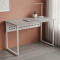 Стіл письмовий Майк Ferrum-decor 75x140x60 Білий метал ДСП Бетон 32 мм (FRD-106523)