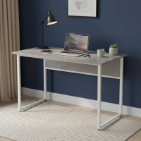 Стіл письмовий Коді Ferrum-decor 75x100x60 Білий метал ДСП Бетон 32 мм (FRD-106583)