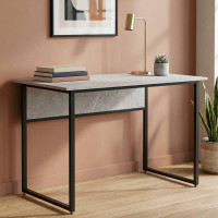 Стіл письмовий Коді Ferrum-decor 75x120x70 Чорний метал ДСП Бетон 16 мм (FRD-106603)