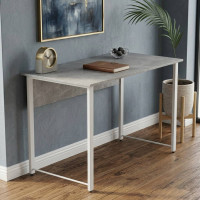 Стіл письмовий Курт Ferrum-decor 75x120x70 Білий метал ДСП Бетон 32 мм (FRD-106643)