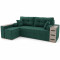 Кутовий ортопедичний диван Мекко Cube Shuttle NOVO 2650*1650 Bonel Standart Hard Plus IV категорія Bestseller Emerald (MEK-161470)