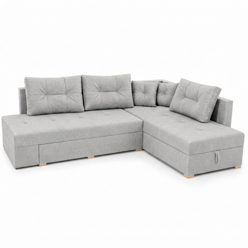 Диван ортопедичний поворотний Мекко Mercury 3000*2150 Pocket Spring Cocos III категорія Austin 17 Silver (MEK-161099)