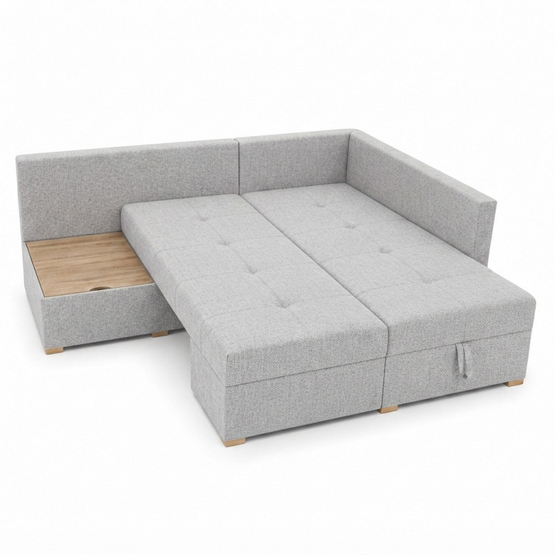 Диван ортопедичний поворотний Мекко Mercury 3000*2150 Pocket Spring Cocos III категорія Austin 17 Silver (MEK-161099)