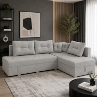 Диван ортопедичний поворотний Мекко Mercury 3000*2150 Pocket Spring Cocos III категорія Austin 17 Silver (MEK-161099)