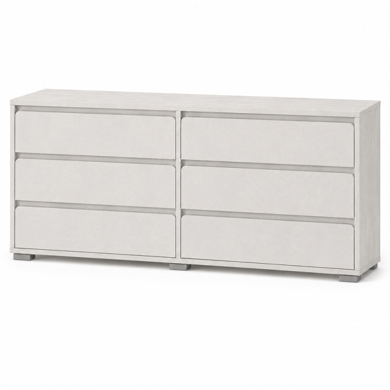 Комод на 6 шухляд LION АРТ-3 160х43х80 см Бетон Style (LION-045421)