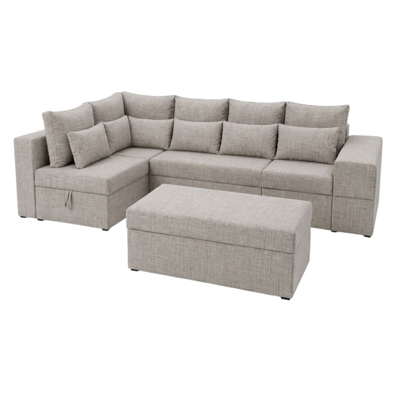 Кутовий ортопедичний диван Мекко Chester II 3400х1800 + пуф 1340х680 Bonel Standart Hard Plus IV категорія Bestseller Bone (MEK-161700)