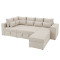 Кутовий ортопедичний диван Мекко Chester II 3400х1800 + пуф 1340х680 Bonel Standart Hard Plus IV категорія Bestseller Bone (MEK-161700)