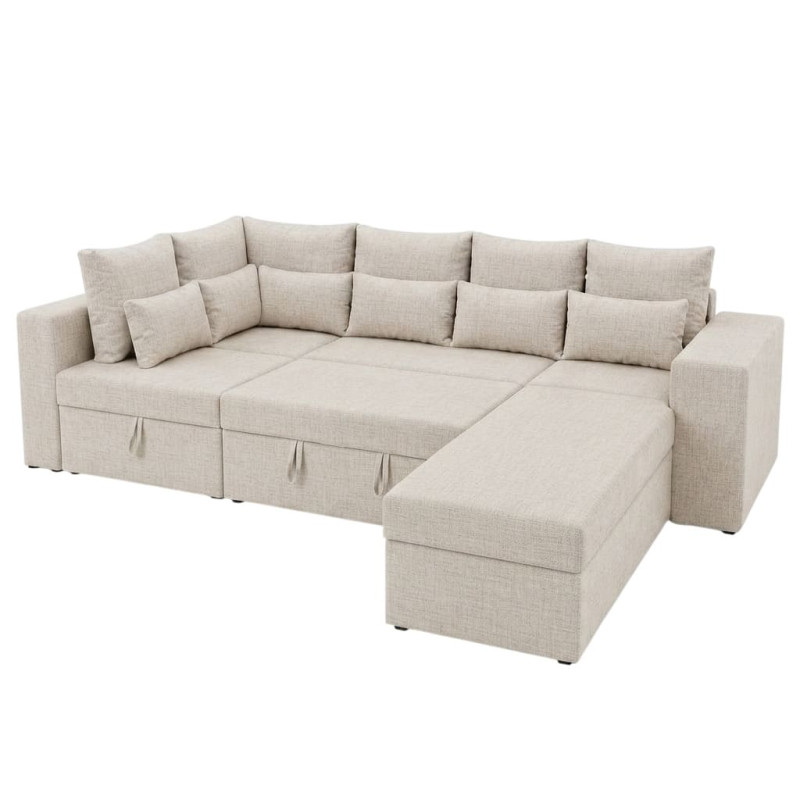 Кутовий ортопедичний диван Мекко Chester II 3400х1800 + пуф 1340х680 Bonel Standart Hard Plus IV категорія Bestseller Bone (MEK-161700)