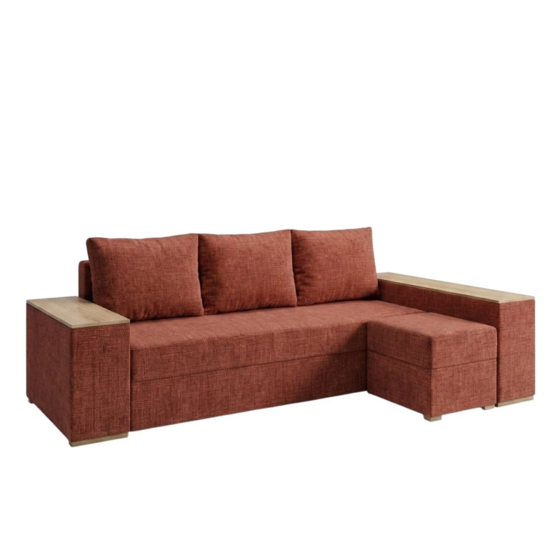 Кутовий ортопедичний диван Мекко Cube Comfort 2650x1600 Lux IV категорія Bestseller Terracotta (MEK-161760)