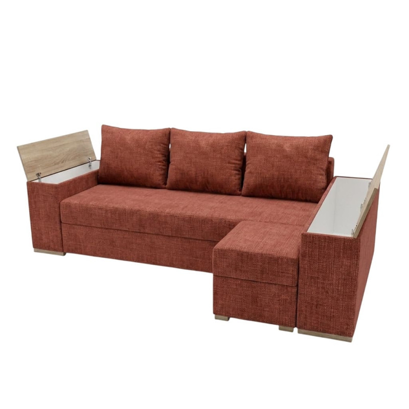 Кутовий ортопедичний диван Мекко Cube Comfort 2650x1600 Lux IV категорія Bestseller Terracotta (MEK-161760)