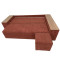 Кутовий ортопедичний диван Мекко Cube Comfort 2650x1600 Lux IV категорія Bestseller Terracotta (MEK-161760)