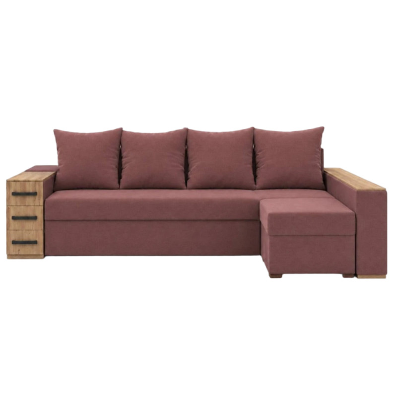 Кутовий ортопедичний диван Мекко Cube Shuttle 2600x1430 Pocket Spring Cocos I категорія Riviera 065 (MEK-161139)