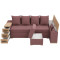 Кутовий ортопедичний диван Мекко Cube Shuttle 2600x1430 Pocket Spring Cocos I категорія Riviera 065 (MEK-161139)