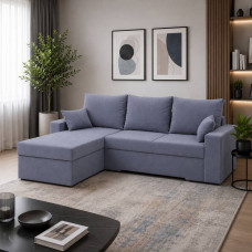 Кутовий ортопедичний диван Мекко Epoh 3000х1800 Gold II категорія Allure Premium Cool Grey (MEK-161610)