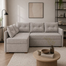 Кутовий диван ортопедичний Мекко Meet 2080х1430 Lux IV категорія Bestseller Marble (MEK-161200)