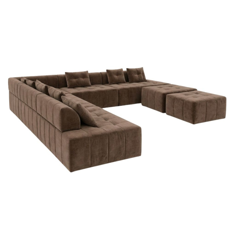 Кутовий диван Мекко Paradise 3500*3500 Perfect IV категорія Bestseller Latte (MEK-161510)