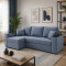 Кутовий ортопедичний диван Мекко Senator 2500x1500 Gold IV категорія Bestseller Blue Fog (MEK-161750)