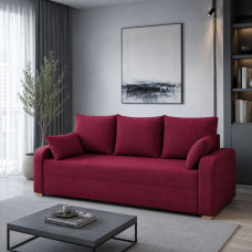 Ортопедичний диван Мекко Wilson Maxi 2300x1000 Pocket Spring Cocos III категорія Austin 8 Ruby Red (MEK-161370)