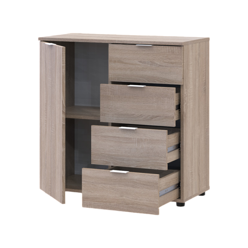 Комод Doros Рон 1 1 фасад 4 шухляди Дуб сонома 80х38х81 (41516294) (DRS-012176)