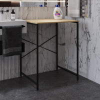 Стелаж-полиця Бафрум 401 Ferrum-decor для пральної машини 90x70,5x60,5 Чорний метал ДСП Дуб Кремона Торро 16 мм (FRD-107577)