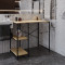 Стелаж-полиця Бафрум 405 Ferrum-decor для пральної машини 90x101x60,5 Чорний метал ДСП Дуб Кремона Торро 16 мм (FRD-107617)
