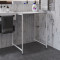 Стелаж-полиця Бафрум 401 Ferrum-decor для пральної машини 90x70,5x60,5 Білий метал ДСП Бетон 16 мм (FRD-107357)
