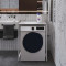 Стелаж-полиця Бафрум 401 Ferrum-decor для пральної машини 90x70,5x60,5 Білий метал ДСП Бетон 16 мм (FRD-107357)