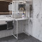 Стелаж-полиця Бафрум 404 Ferrum-decor для пральної машини 178x70,5x60,5 Білий метал ДСП Бетон 16 мм (FRD-107387)