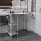 Стелаж-полиця Бафрум 405 Ferrum-decor для пральної машини 90x101x60,5 Білий метал ДСП Бетон 16 мм (FRD-107397)