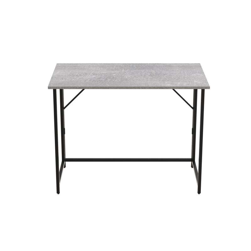 Стіл розкладний Морис 900 Ferrum-decor 750x900x500 Чорний метал ДСП Бетон 16 мм (FRD-107317)