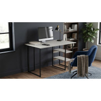 Стіл письмовий Кевин Ferrum-decor 75x100x60 Чорний метал ДСП Кашемір 16 мм (FRD-108117)