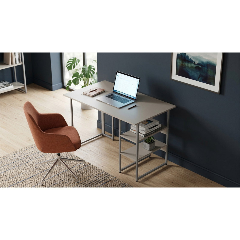 Стіл письмовий Кевин Ferrum-decor 75x100x70 Сірий метал ДСП Кашемір 16 мм (FRD-108137)