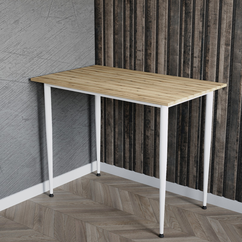 Універсальний стіл Prime Ferrum-decor 750x1000x600 Білий метал ДСП Дуб Евок Прибережний 16 мм (FRD-107687)