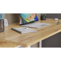 Комп'ютерний стіл Ferrum-decor Коди 75x120x70 білий ДСП Дуб Артизан 16 мм (FRD-107187)