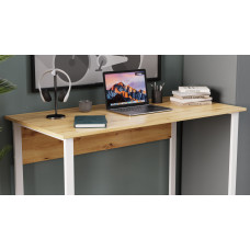 Комп'ютерний стіл Ferrum-decor Курт 75x140x60 білий ДСП Дуб Артизан 16 мм (FRD-107157)