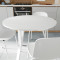Круглий стіл MARSI 3 870-3 Ferrum-decor 750x870x870 Білий метал ДСП Білий 16 мм (FRD-107427)