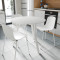Круглий стіл MARSI 3 870-3 Ferrum-decor 750x870x870 Білий метал ДСП Білий 16 мм (FRD-107427)