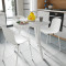 Круглий стіл MARSI 3 870-3 Ferrum-decor 750x870x870 Білий метал ДСП Білий 16 мм (FRD-107427)